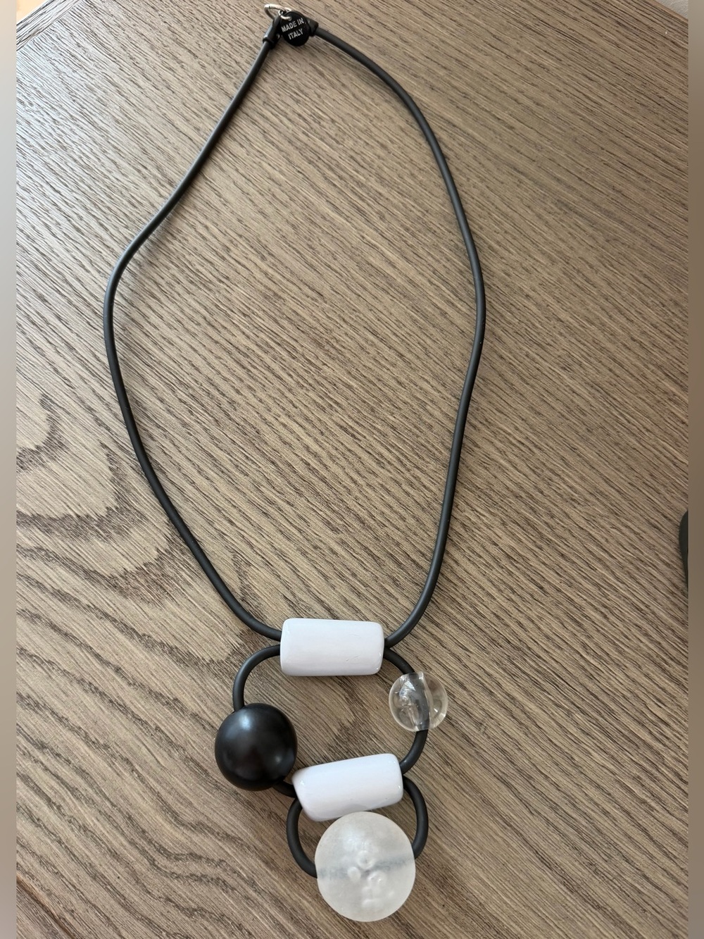 Contemporary Black & White Statement Necklace